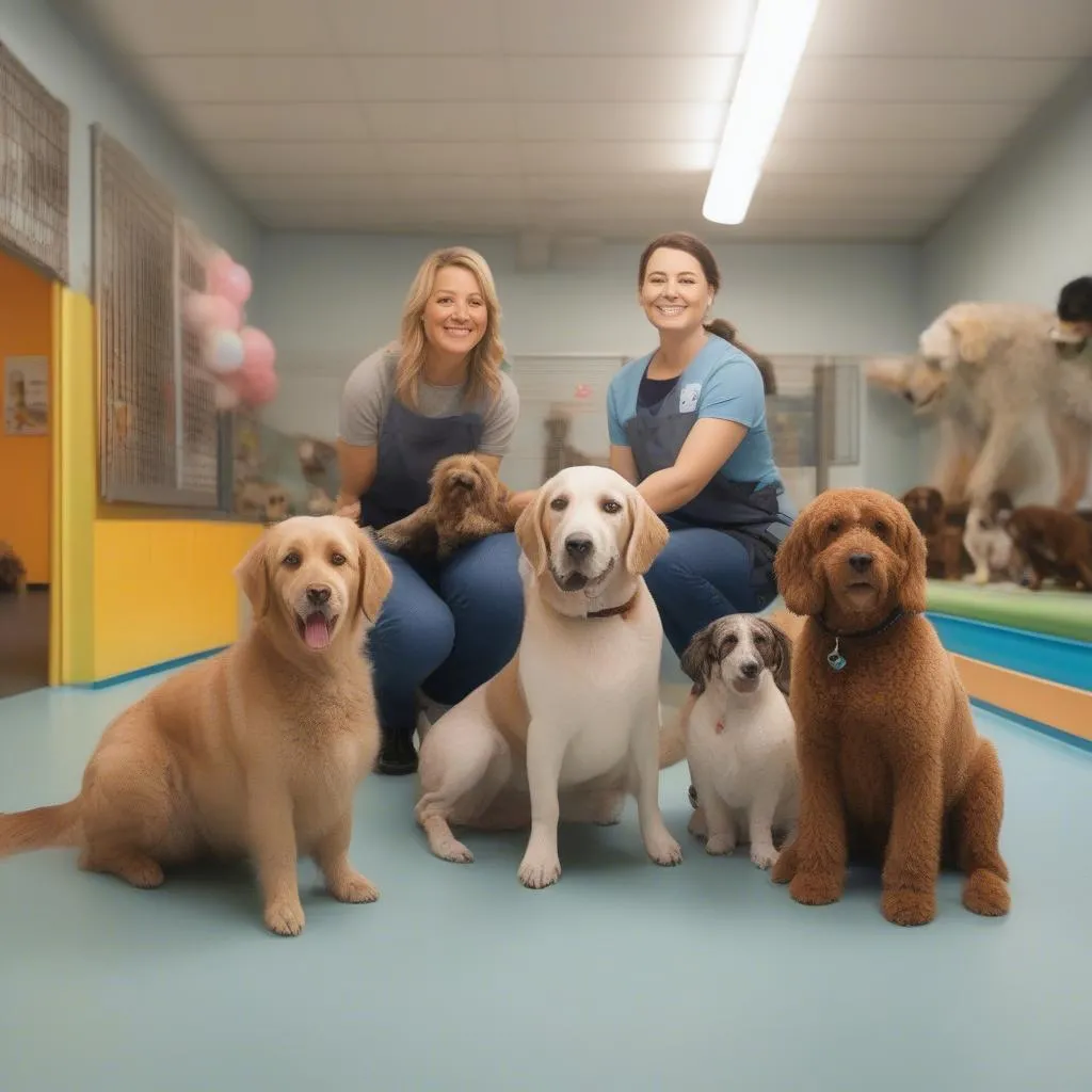 Attentive Staff at Doggy Daycare