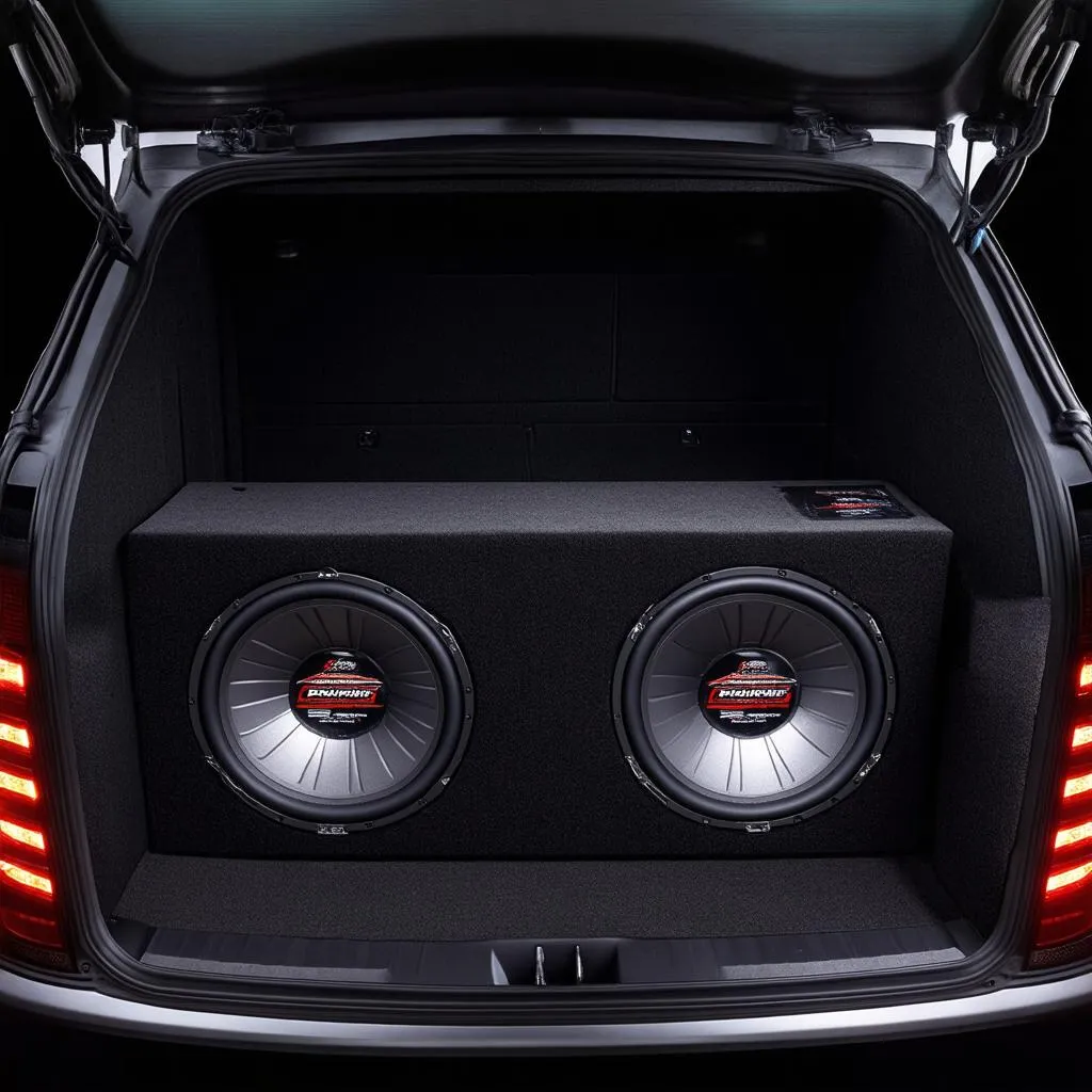 Dual Subwoofer Car Trunk