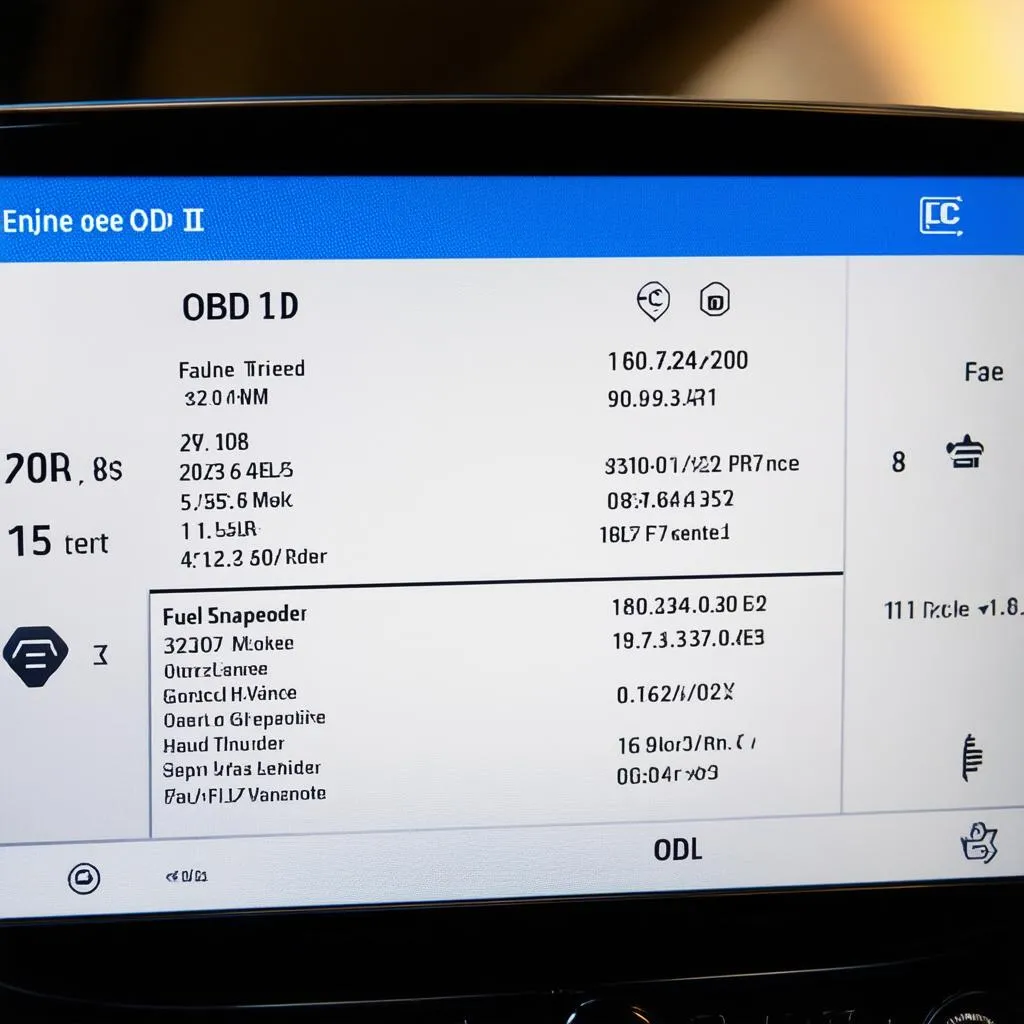 OBD II Scanner Dashboard