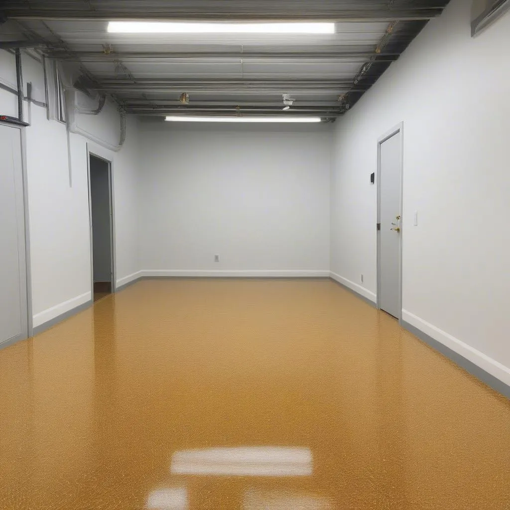 Epoxy Garage Floor with Flakes