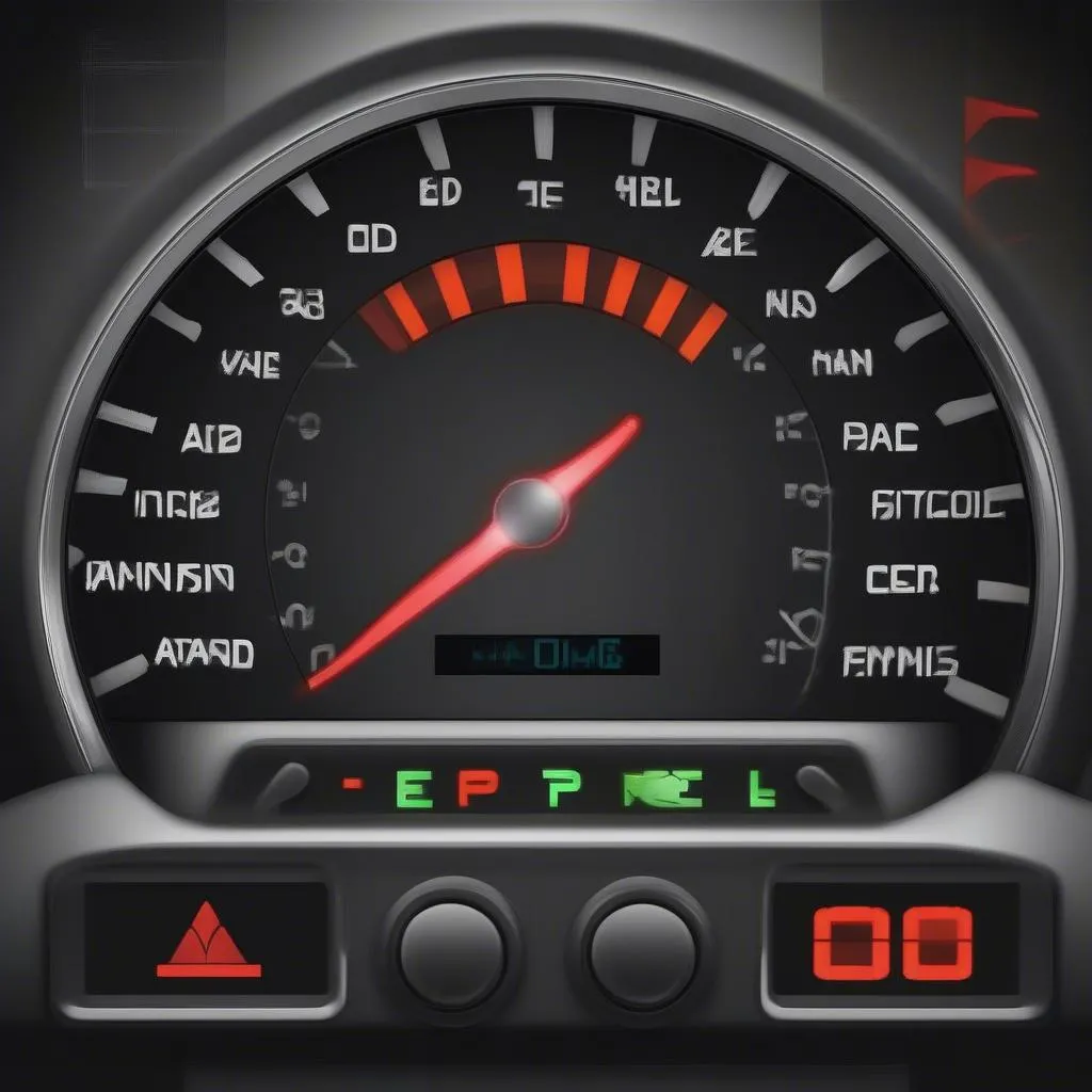 Car dashboard warning lights