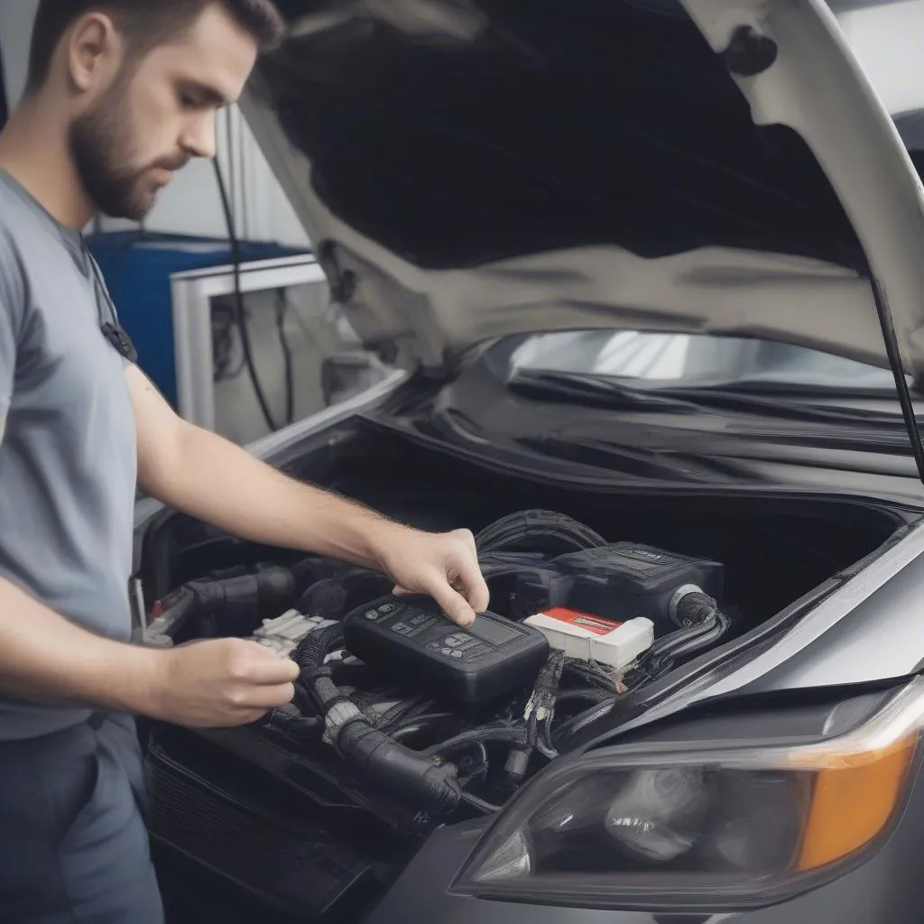 European car diagnostics using a DBG OBD cable