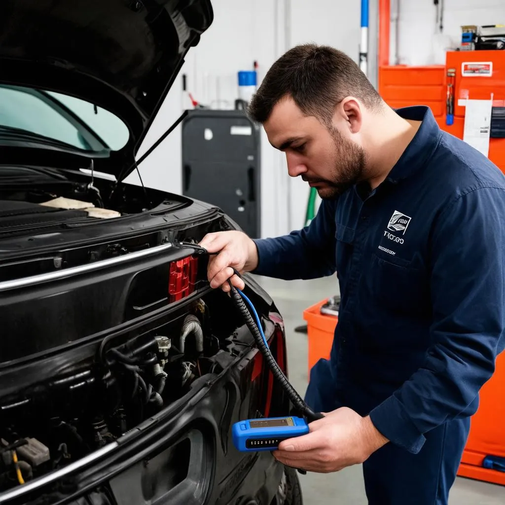 European Car Mechanic at Work