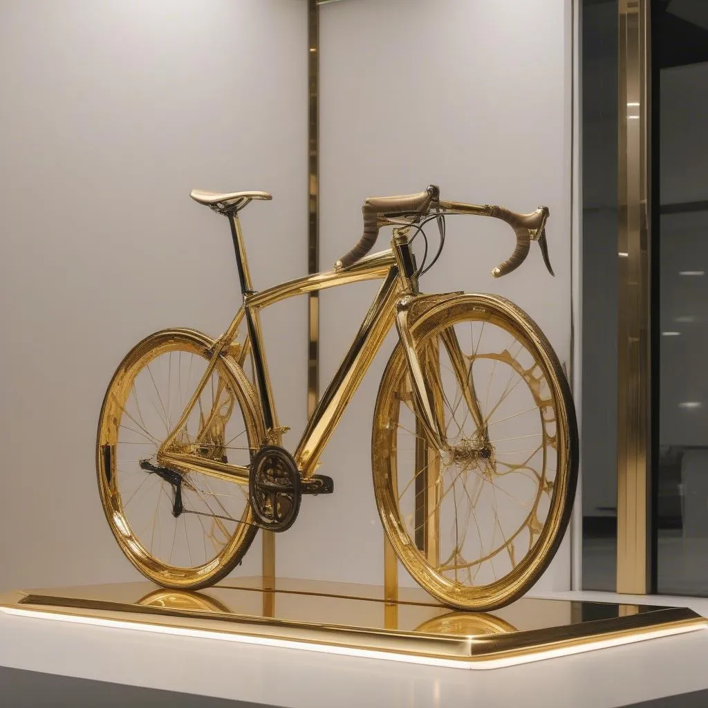 Luxury bike covered in gold