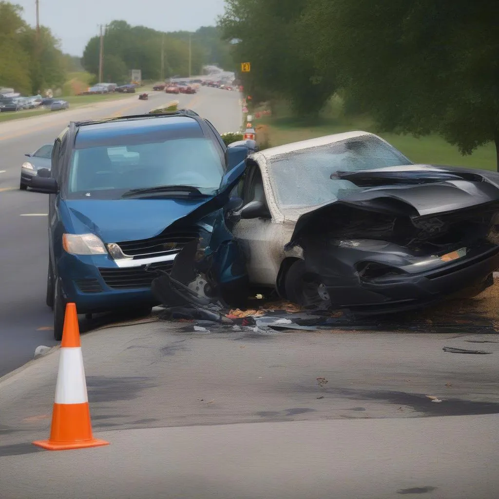 Concord, NC, Fatal Car Accident Scene