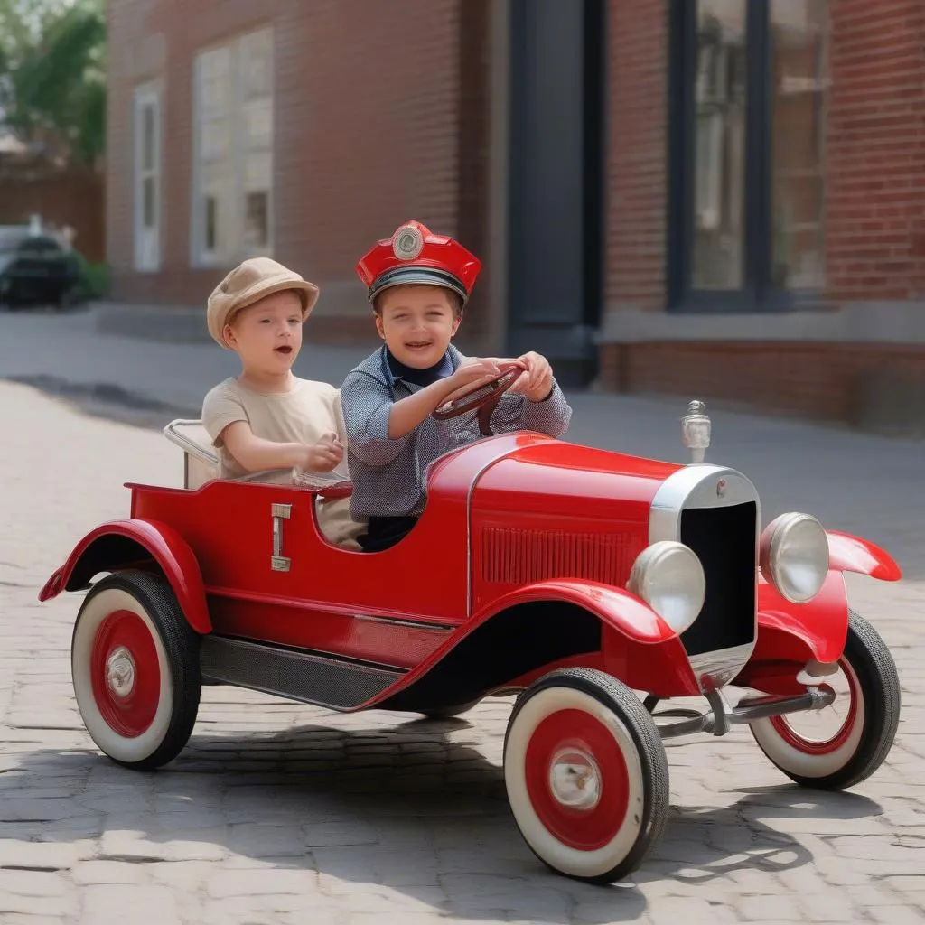 vintage fire pedal car