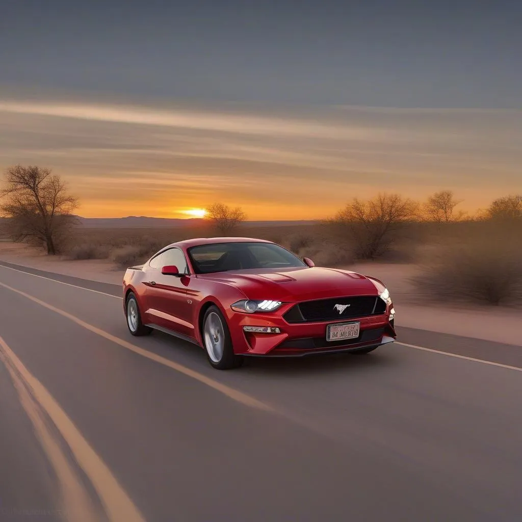 Ford Mustang GT on Route 66