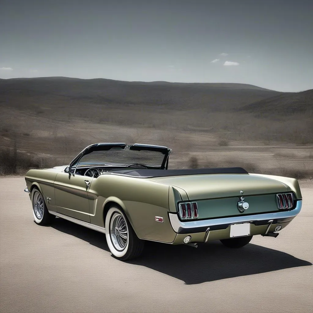 Ford Mustang with roll-down rear window