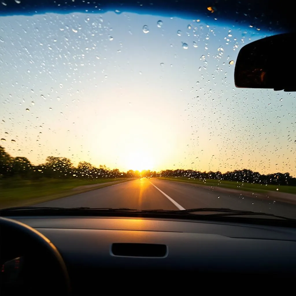 Frit on windshield reducing glare