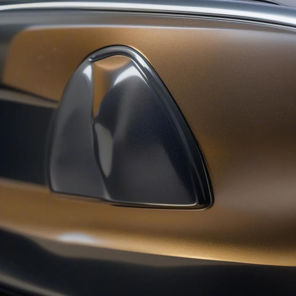 Gunmetal car paint closeup