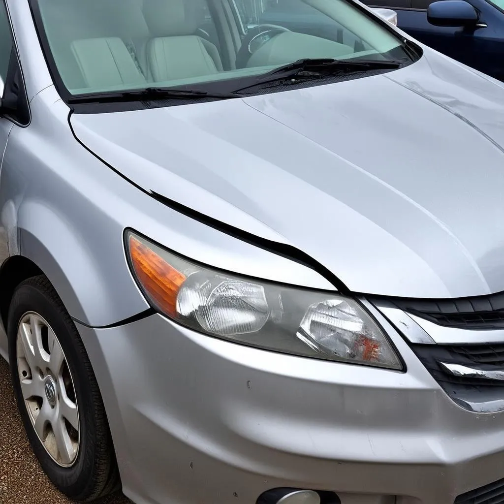 Iowa car with hail damage