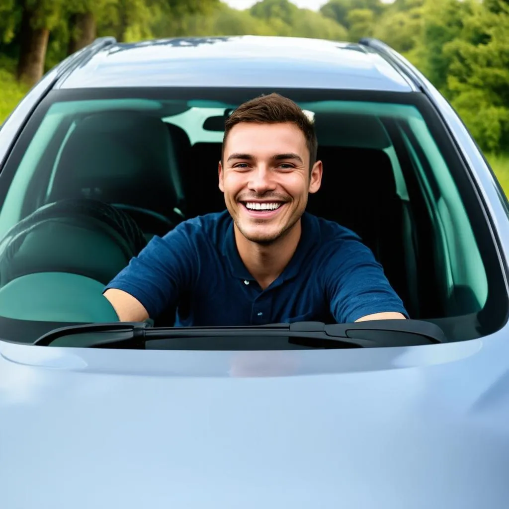 Happy Driver Clean Car