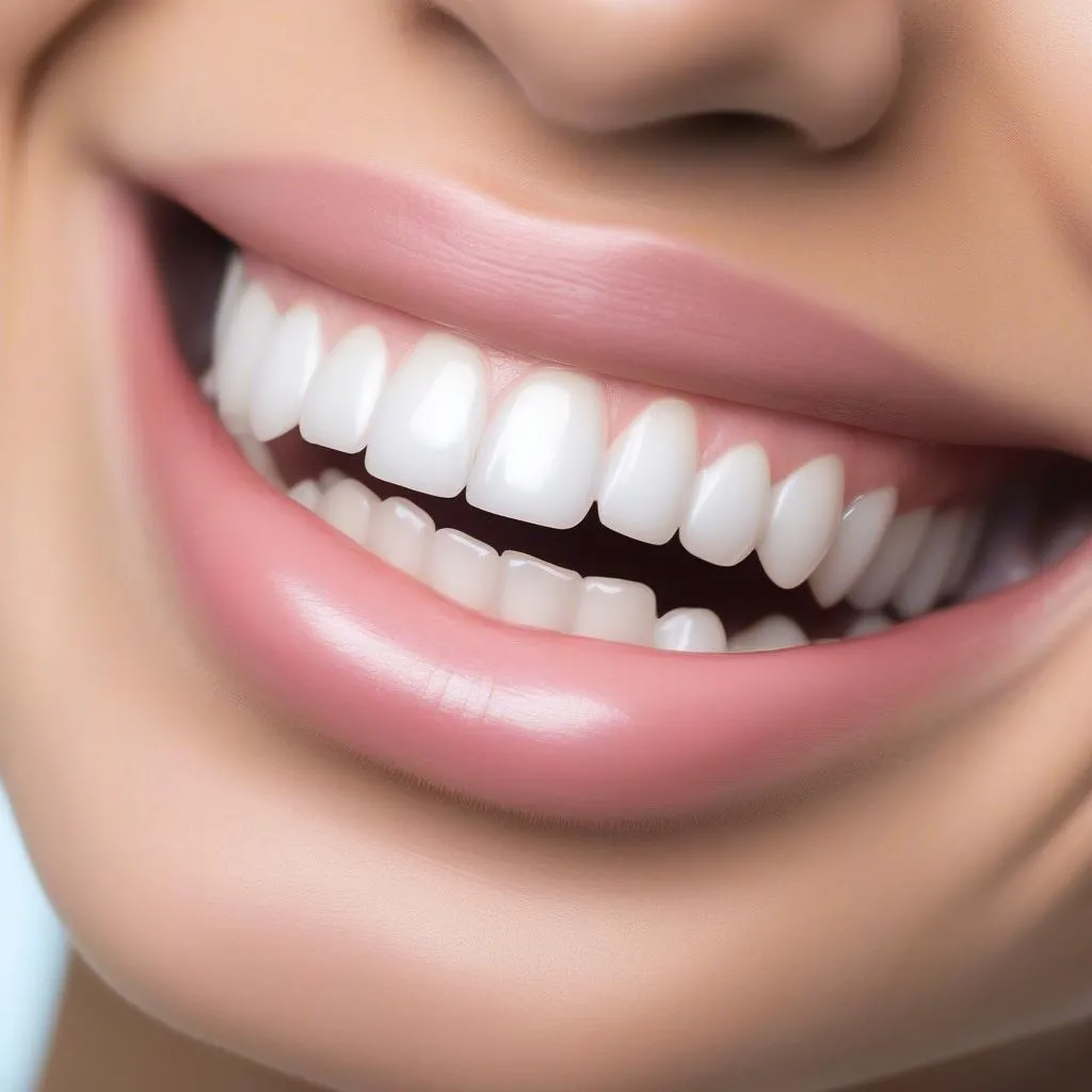 Smiling woman with healthy gums