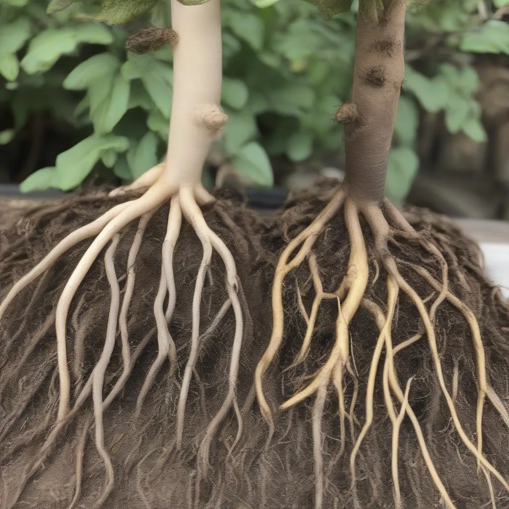 Identifying Healthy and Unhealthy Roots in Bare Root Demeter Plants