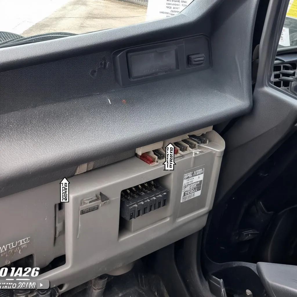 Dashboard of a Hino 268 truck