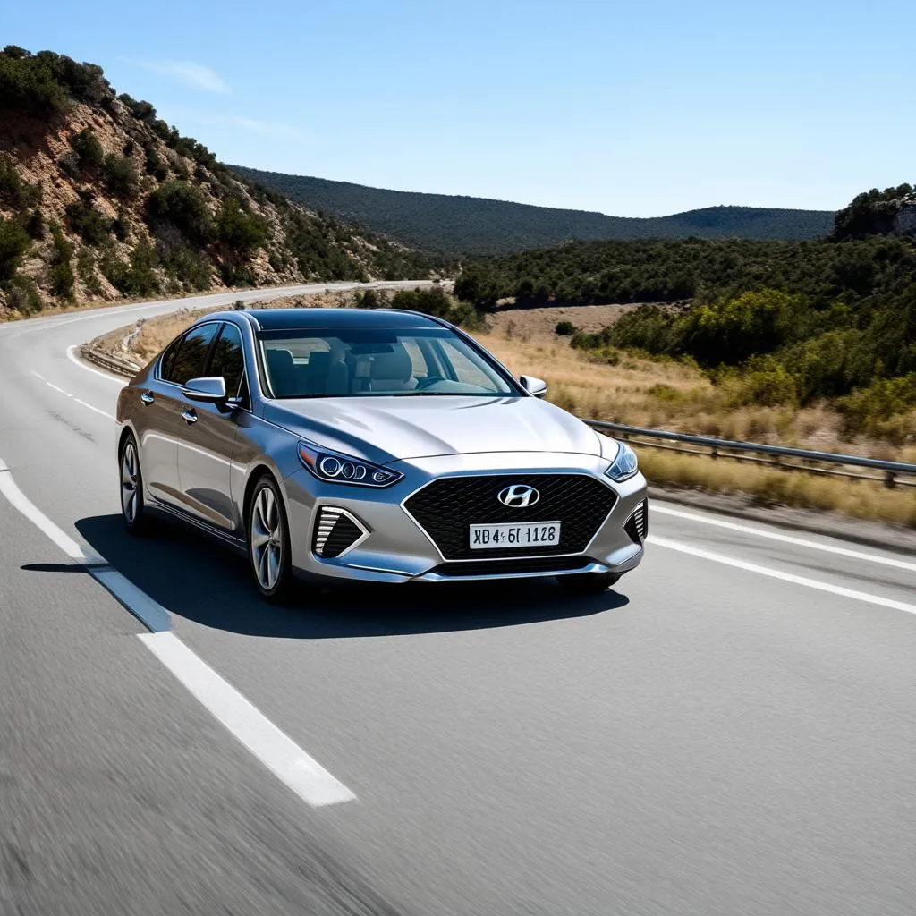 Luxury Hyundai Genesis Sedan on the Road