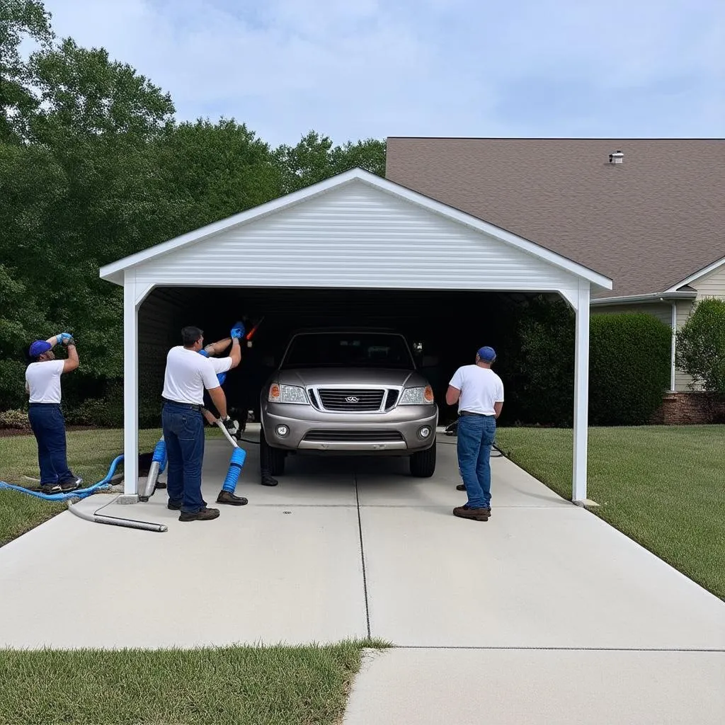 Installing a Carport in a Residential Area 