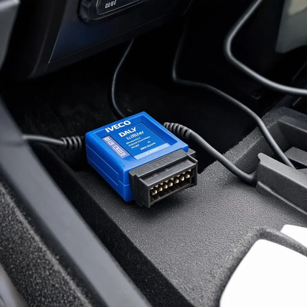 Iveco Daily OBD reader plugged in