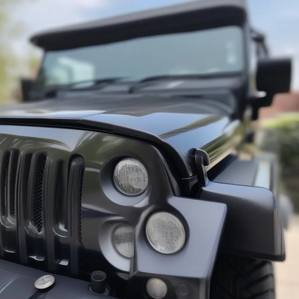 Jeep soft top clean and shiny