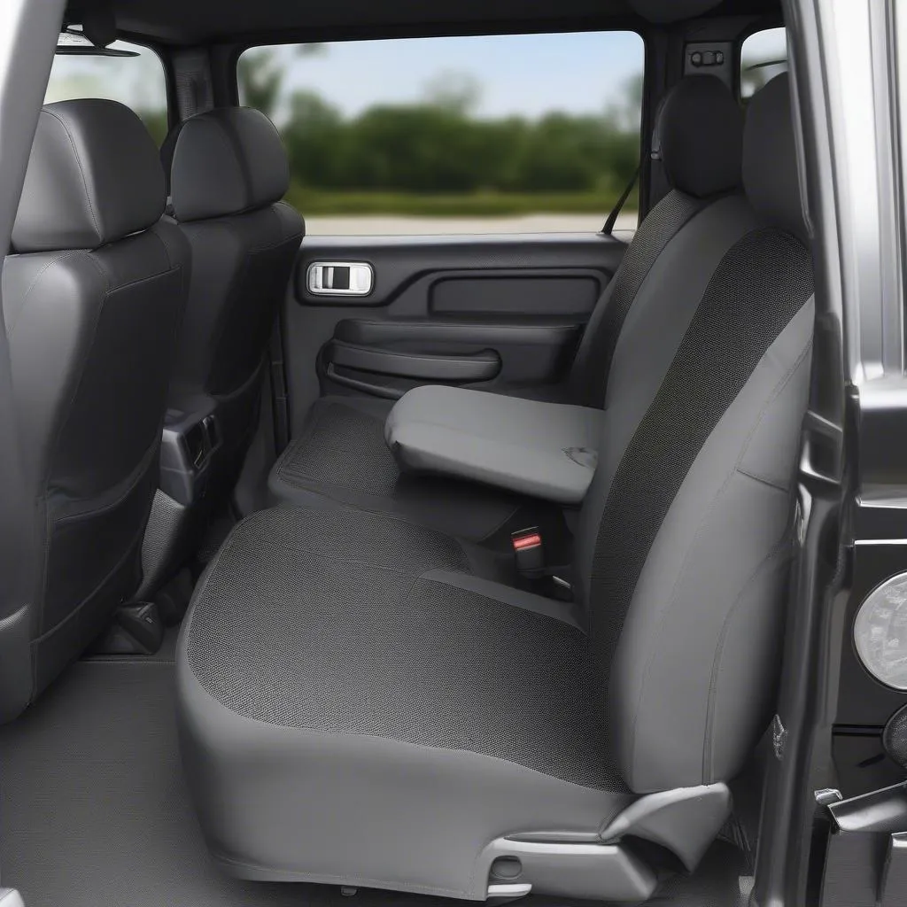 Durable and water-resistant neoprene Jeep Wrangler car seat covers designed for off-road enthusiasts.