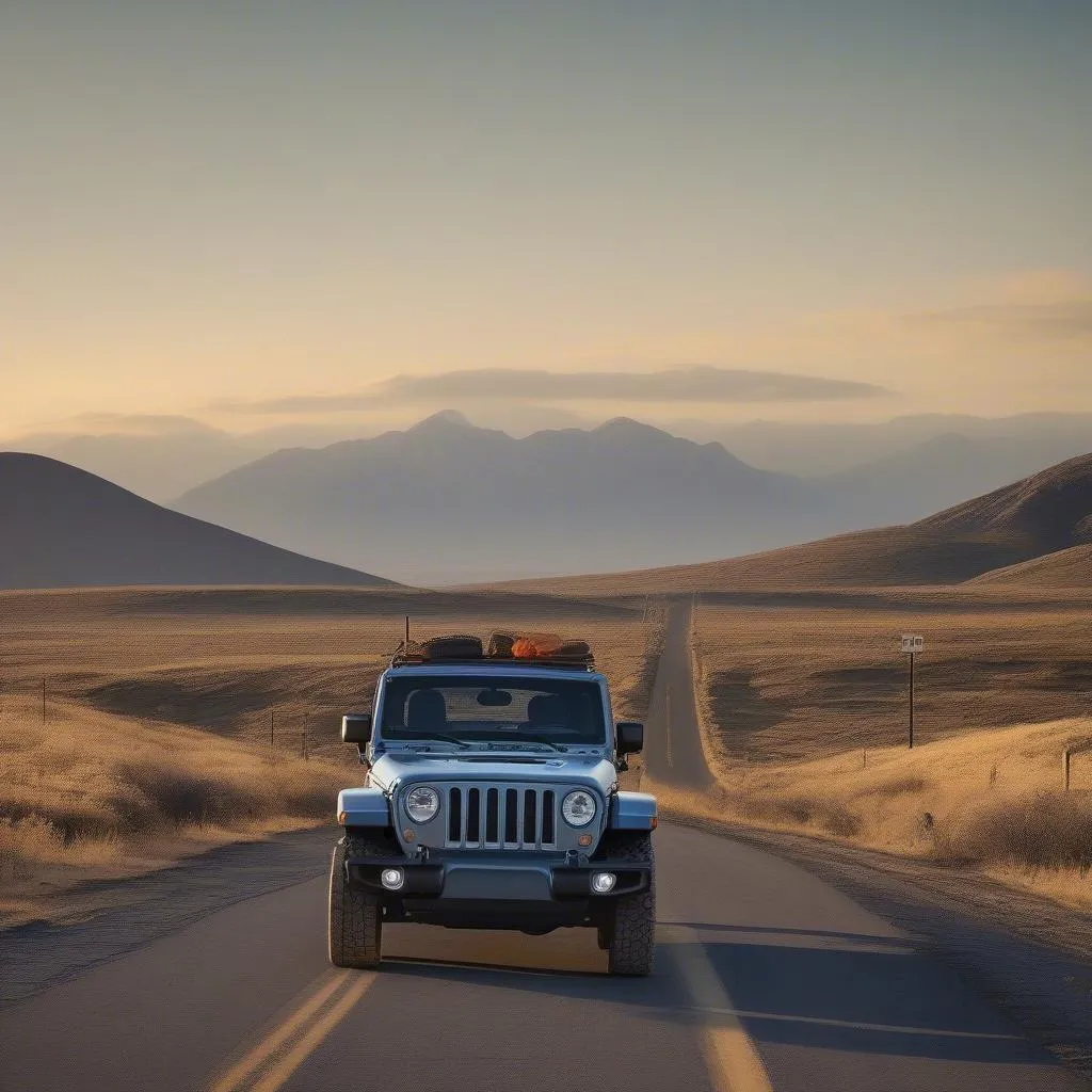 Jeep Wrangler on Road