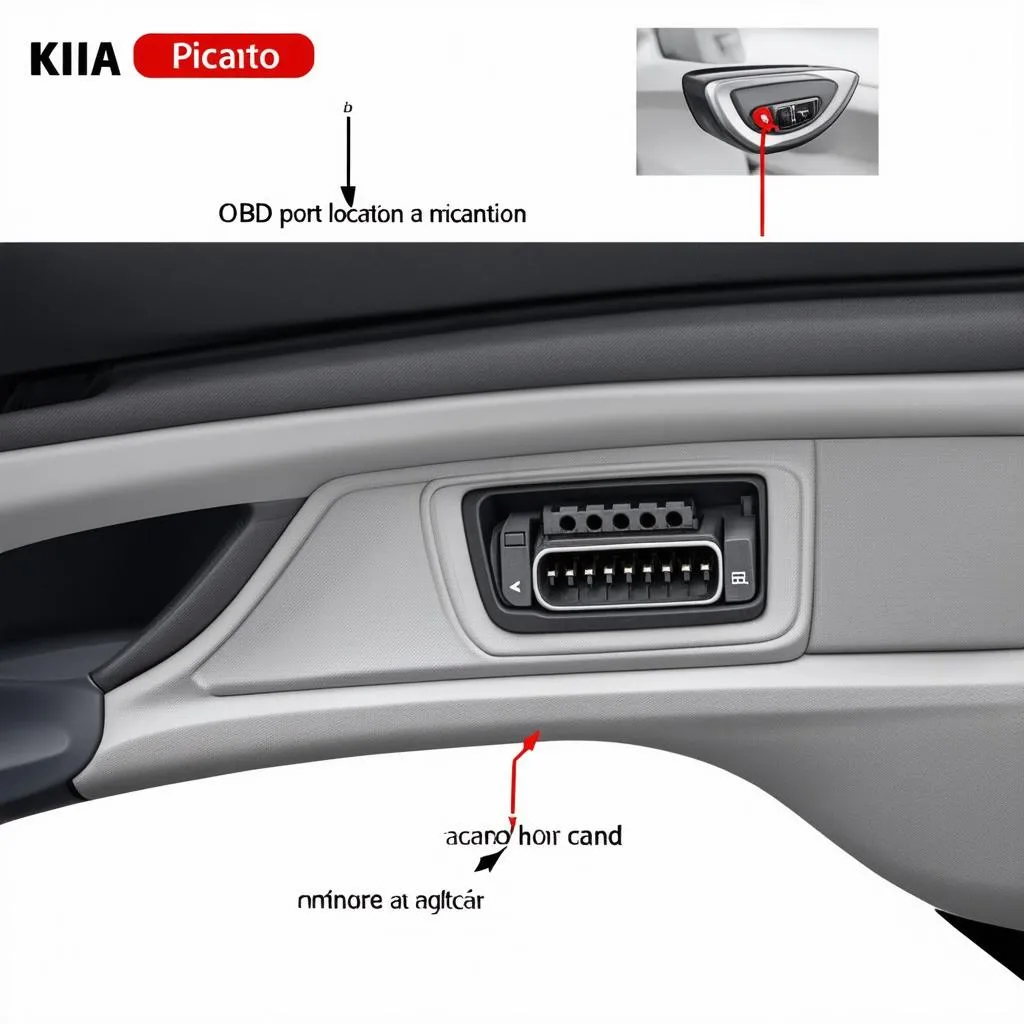 Diagram of Kia Picanto OBD port