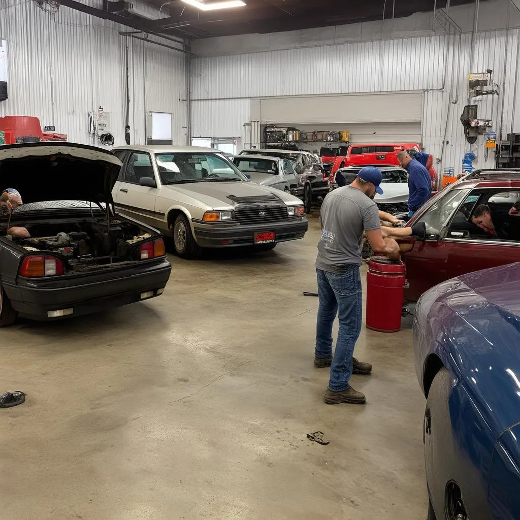 Car repair shop in Laramie, Wyoming