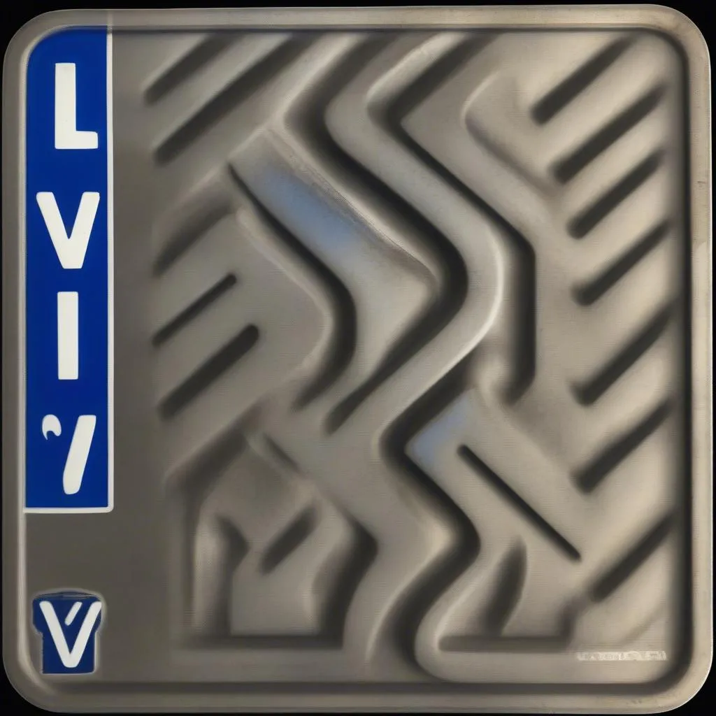 Example of a Latvian car plate