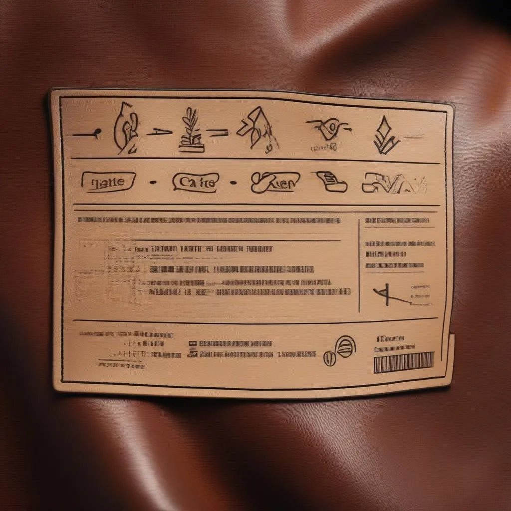 Leather Jacket Care Label