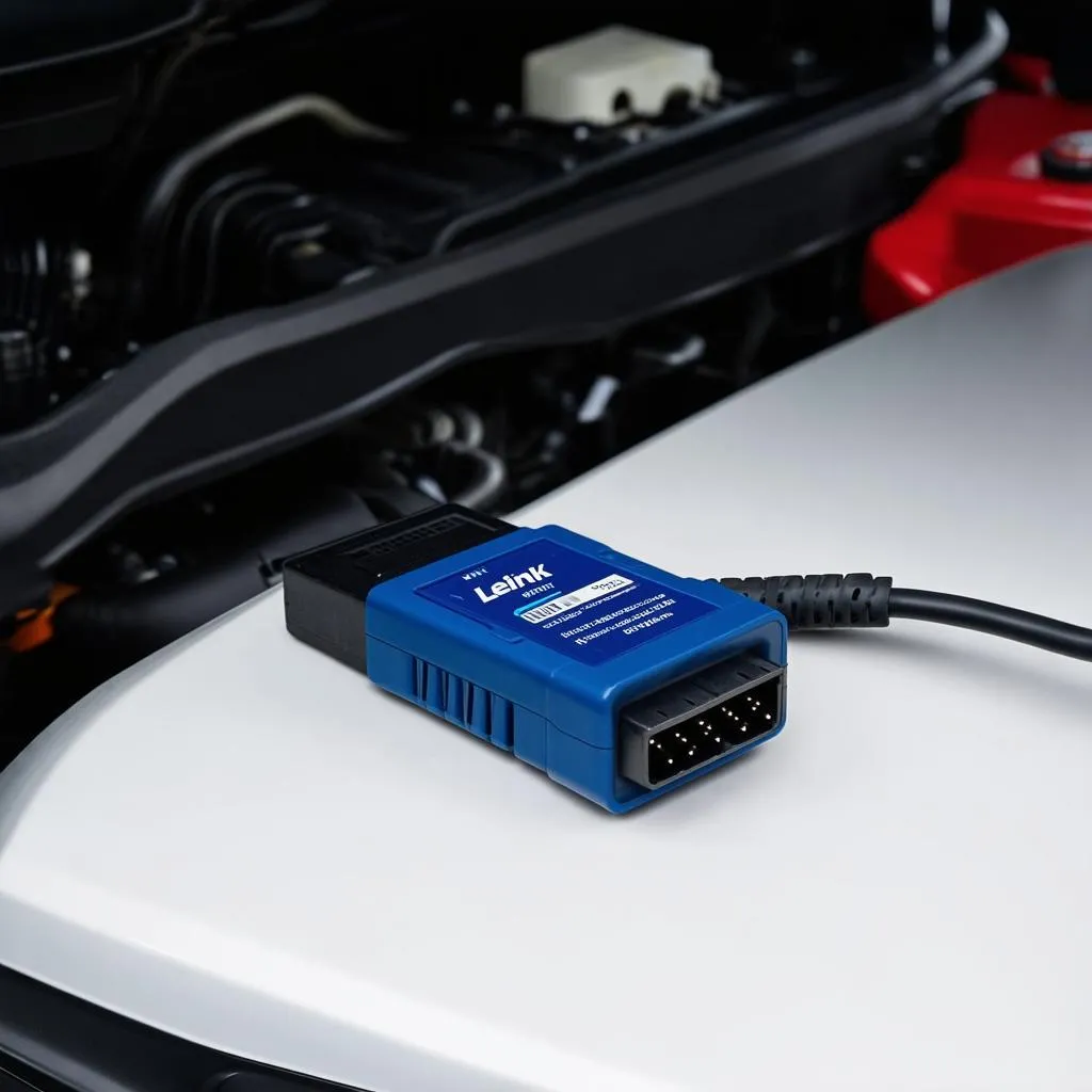 Lelink OBD-II Scanner Connected to a Car