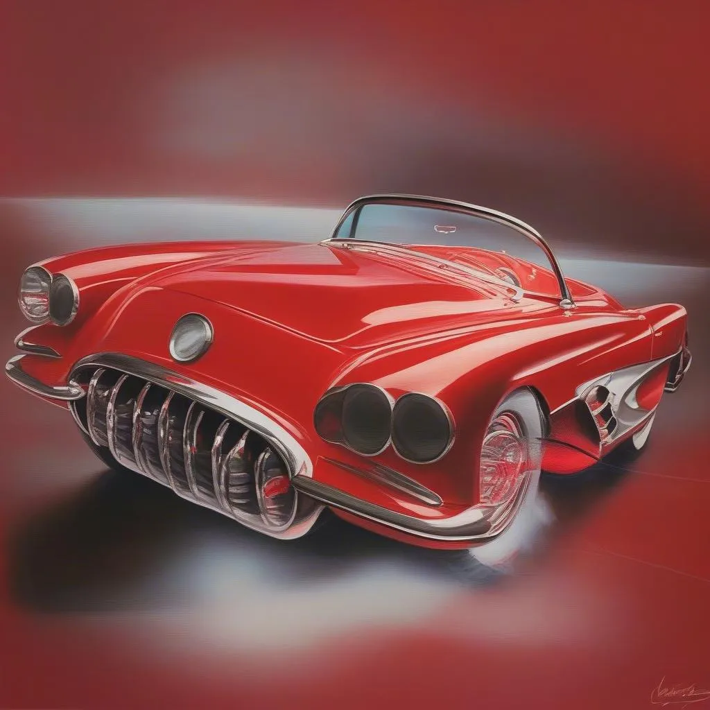 Linda Vaughn's 1950s Chevrolet Corvette