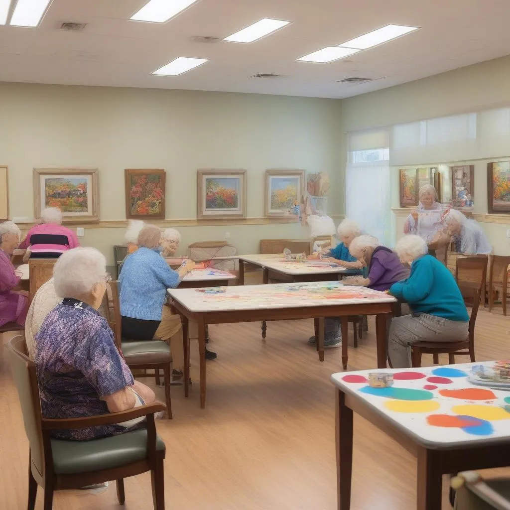 Manor Lake Assisted Living Activity Room