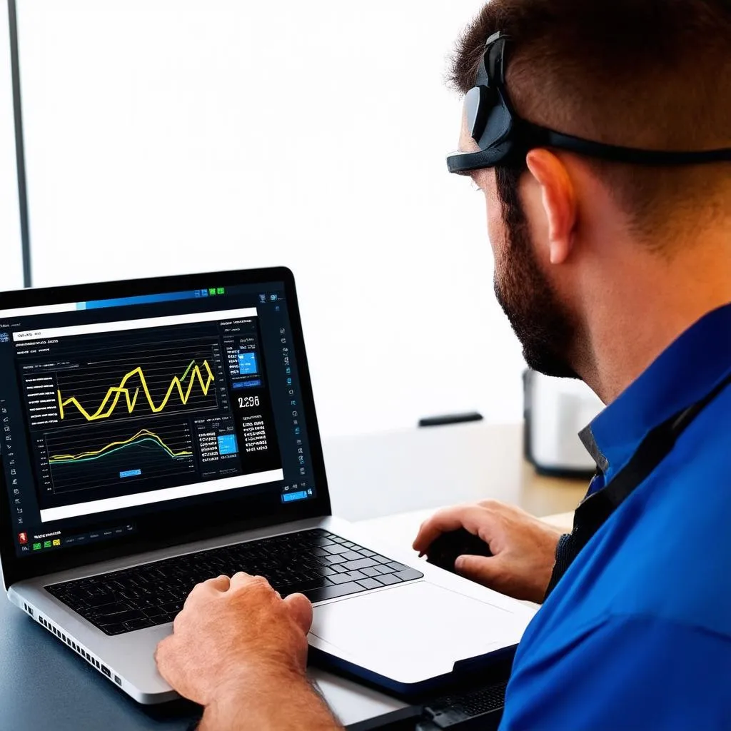 Mechanic Analyzing OBD Data