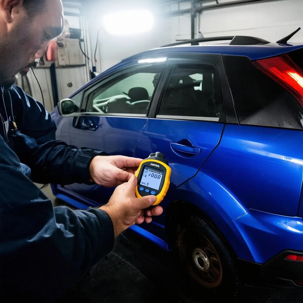 Mechanic Using Innova OBD Reader