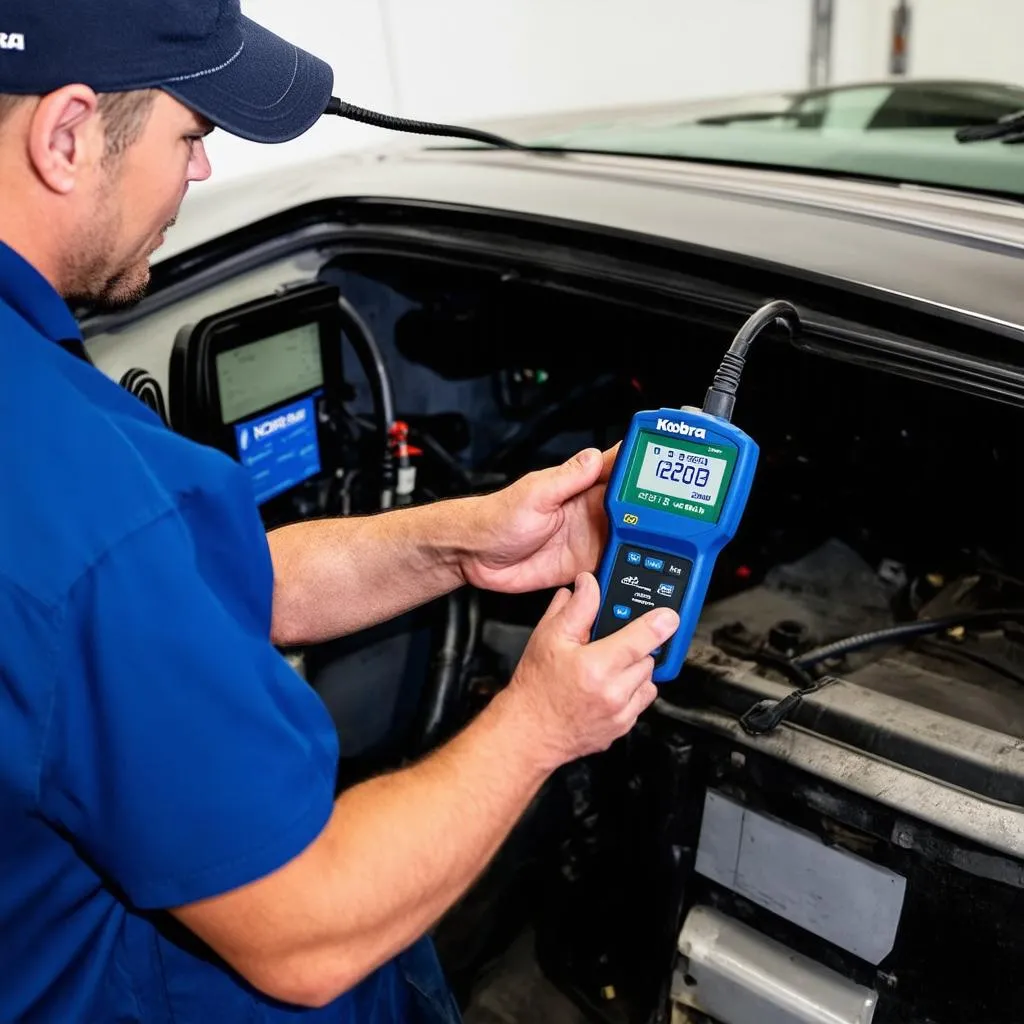 Mechanic Using Kobra OBD