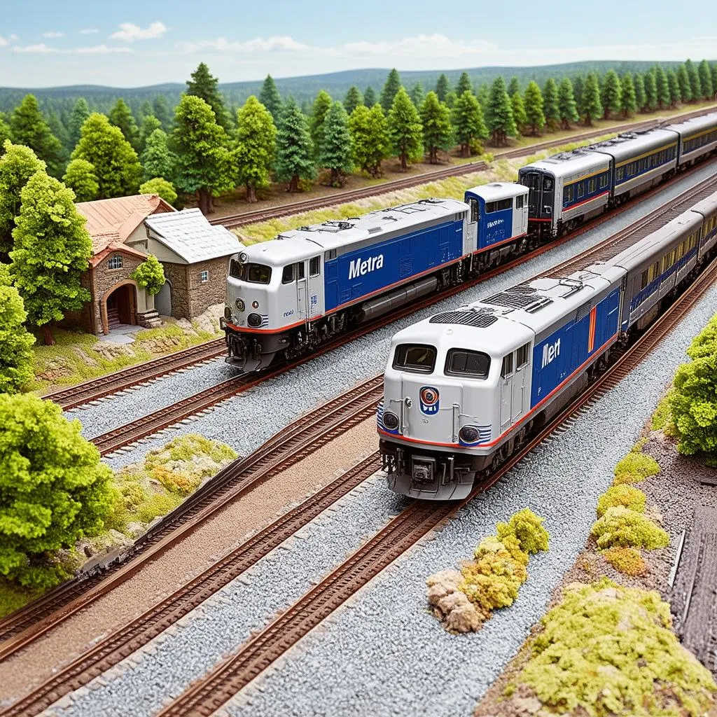 HO Scale Metra Train Set