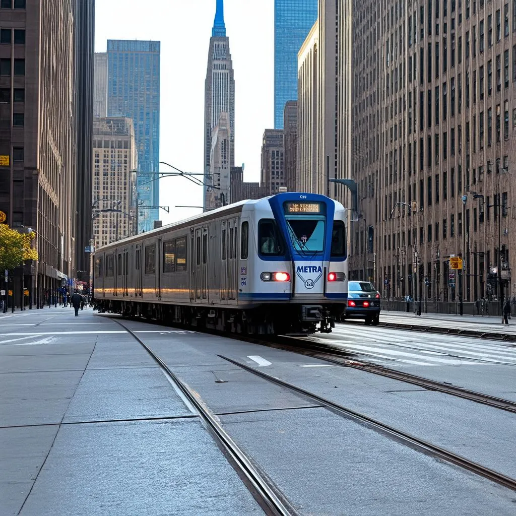 Metra Train Crossing