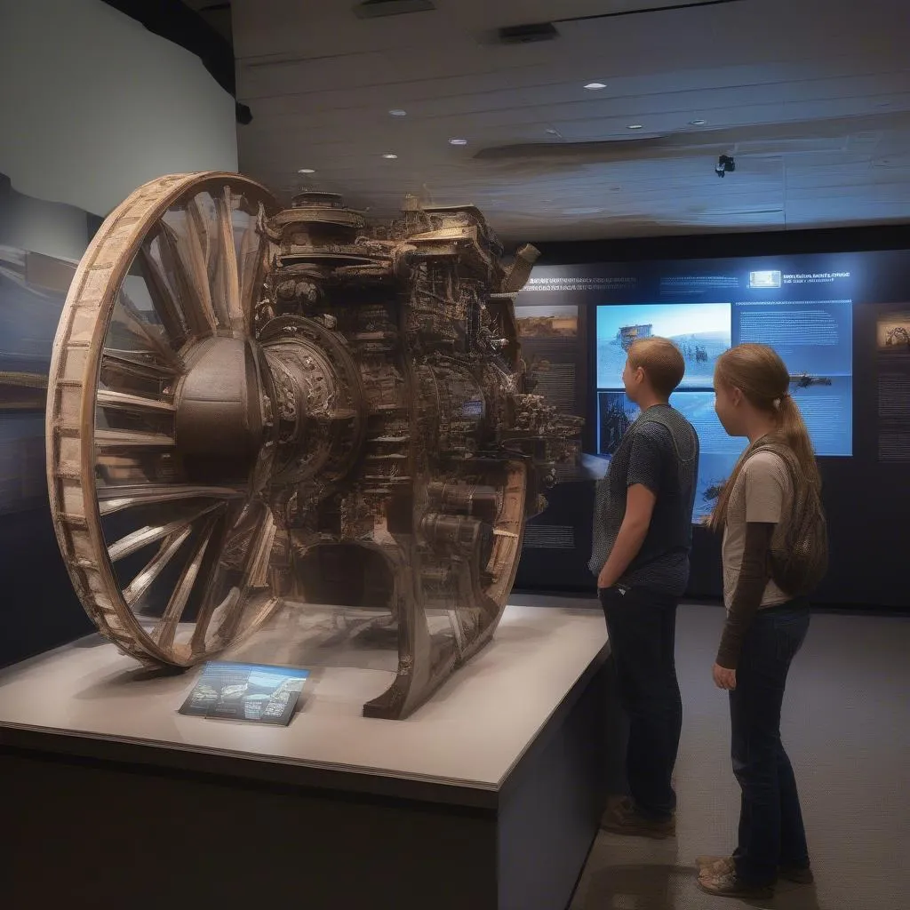 Interactive exhibits at the Milan Car Museum