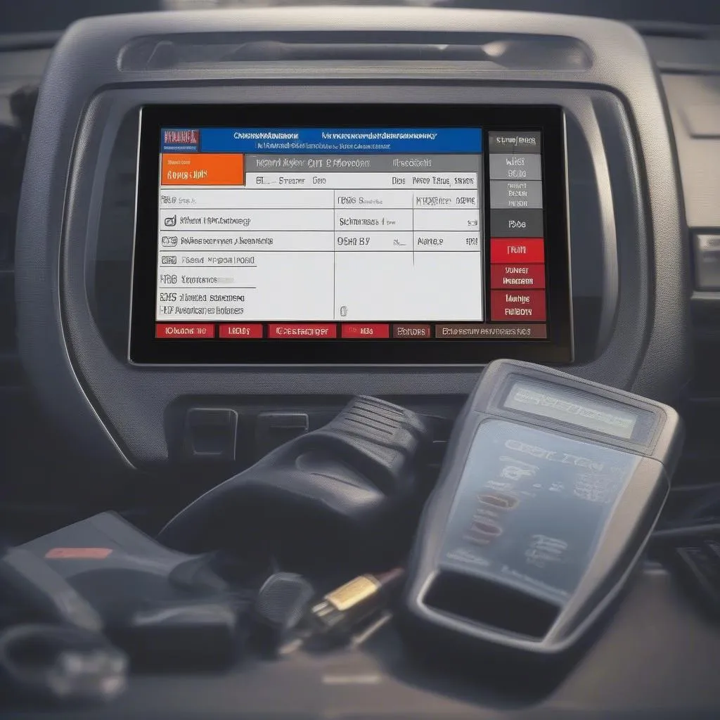 Car Diagnostic Tool Showing NATL Code