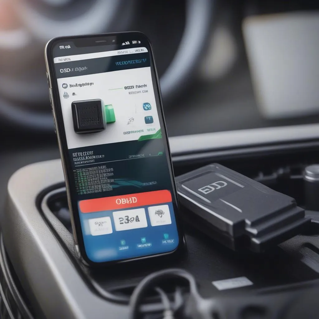 OBD adapter and smartphone