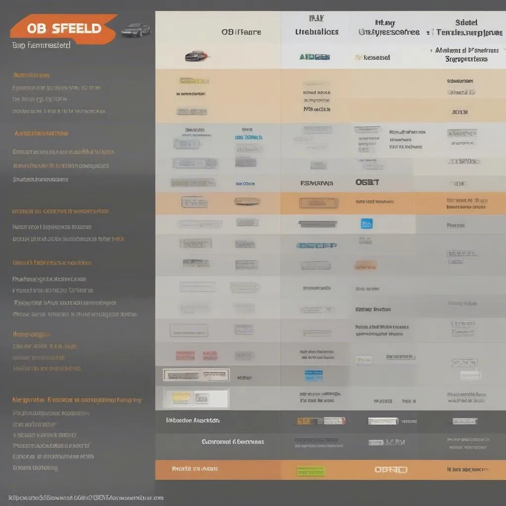 Comparison Table of Popular OBD Apps