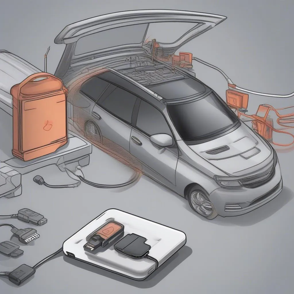 OBD II Adaptor Working Illustration