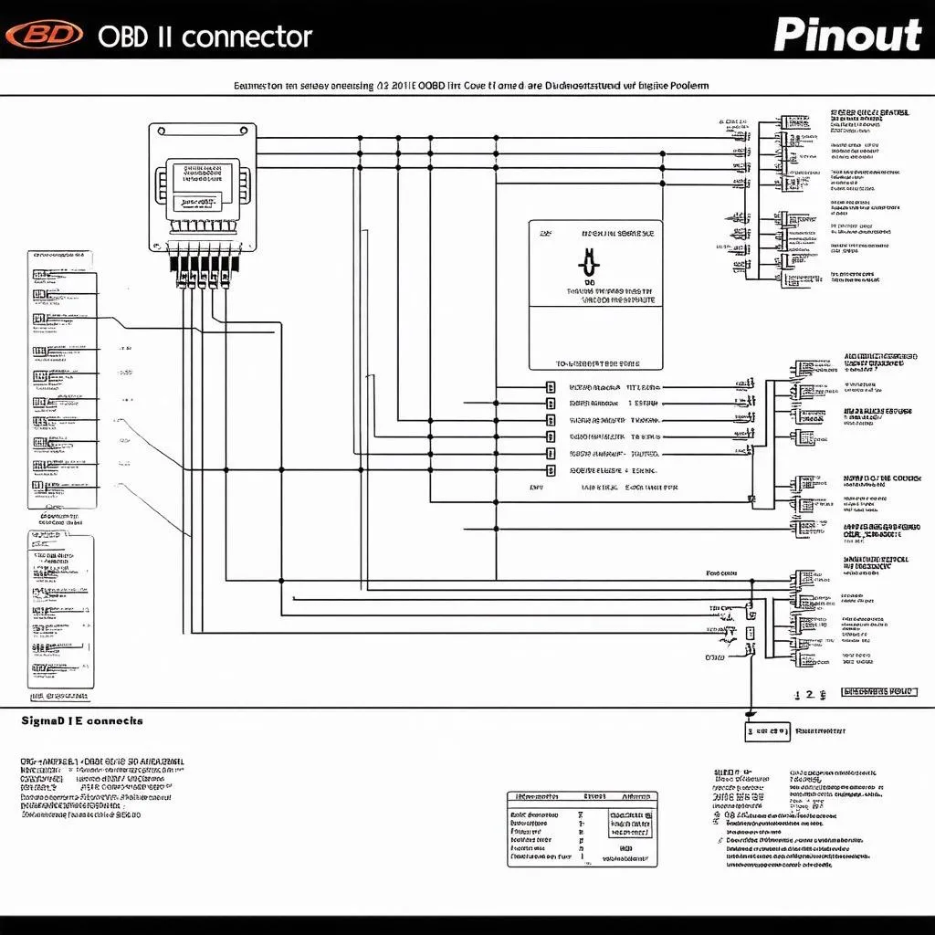 OBD II Connector Wiring Diagram Close-Up