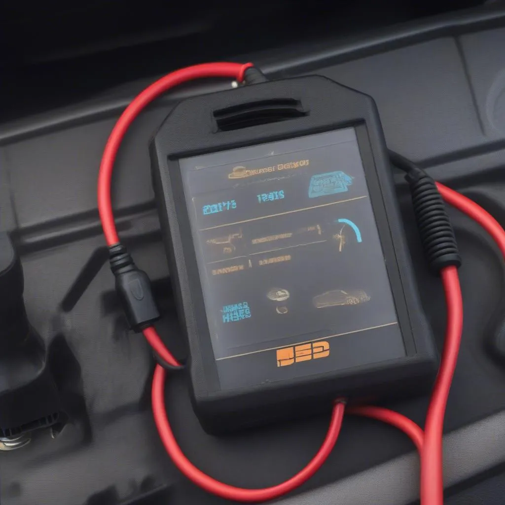 OBD II Diagnostic Tool Connected to Car