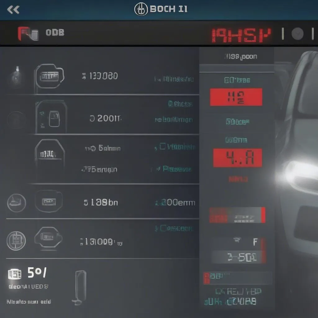 OBD II Scanner Display Screen