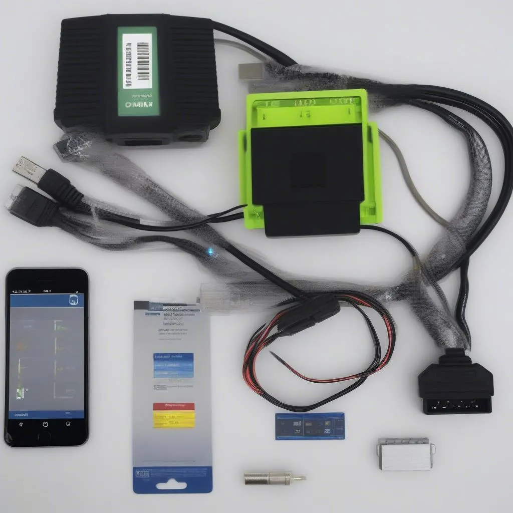 Freematics OBD II UART Adapter V2 connected to a European car's OBD II port