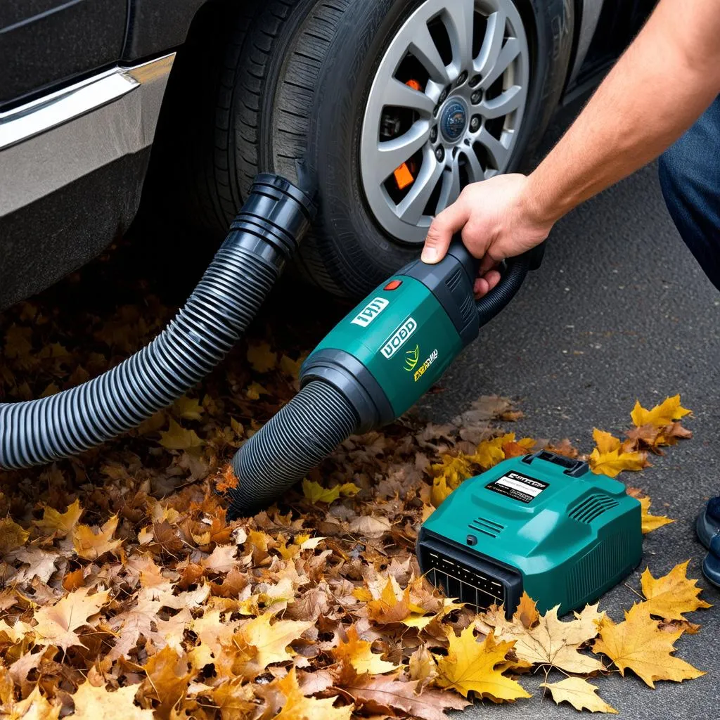 OBD Leaf Vac Cleaning Car Exterior