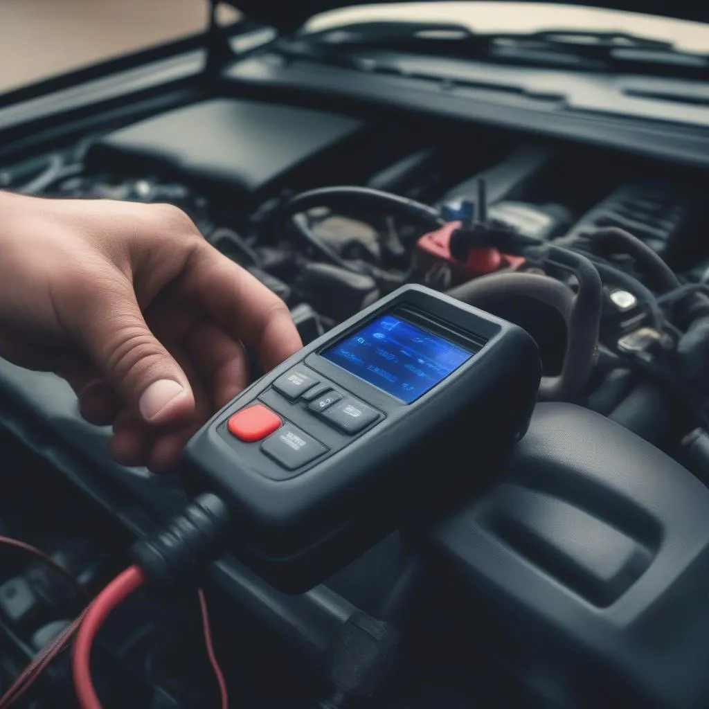 OBD Scanner Plugged into a Car