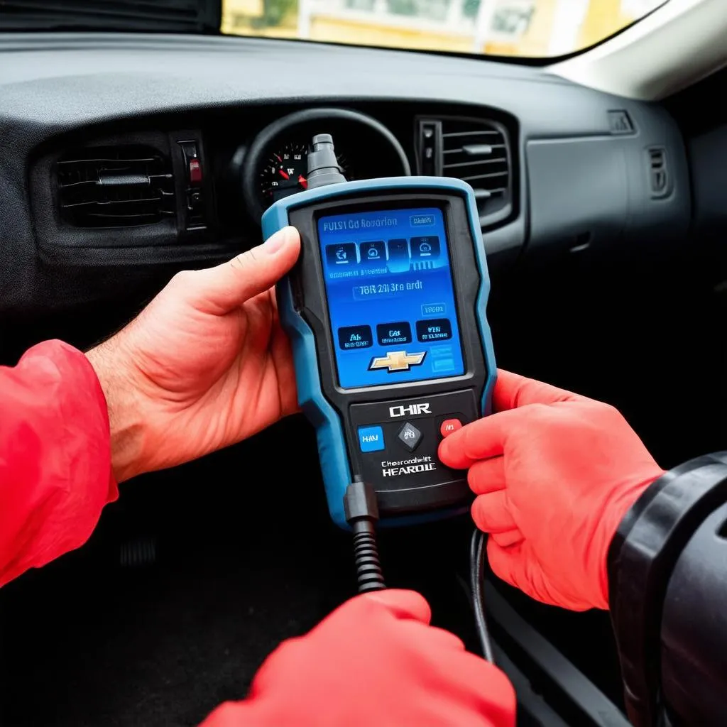 OBD Scanner Connected to Chevrolet HHR