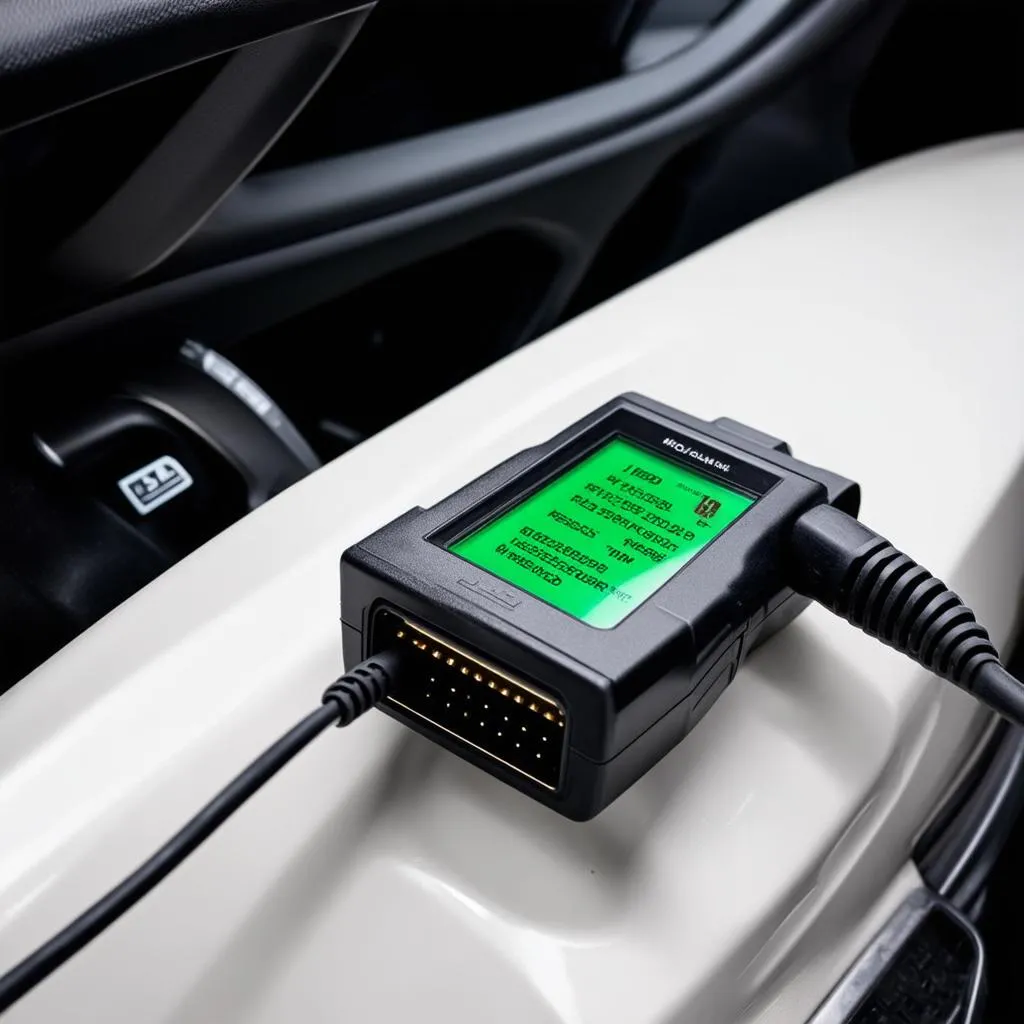 OBD Scanner Connected to a Car